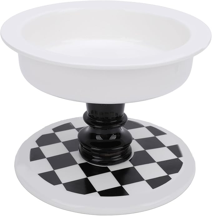 Elevated Cat Bowl, Multifunctional Prevent Vomiting Ceramic Pet Food and Water Bowl Stand with Non Slip Base for Cat Kitten