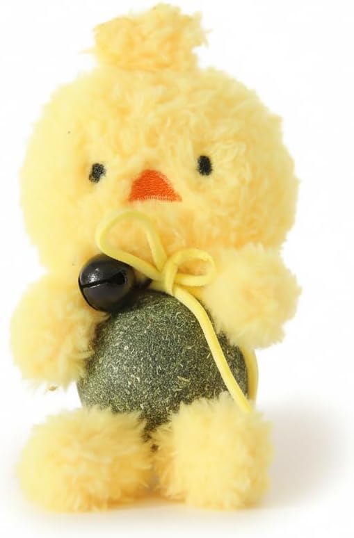Cat Toys with Catnip Kitten Chew Bite Supplies Boredom Relief Fluffy Kitty Teeth Cleaning Chewing Cat Lovers Interactive Plush Gift (New Duck)