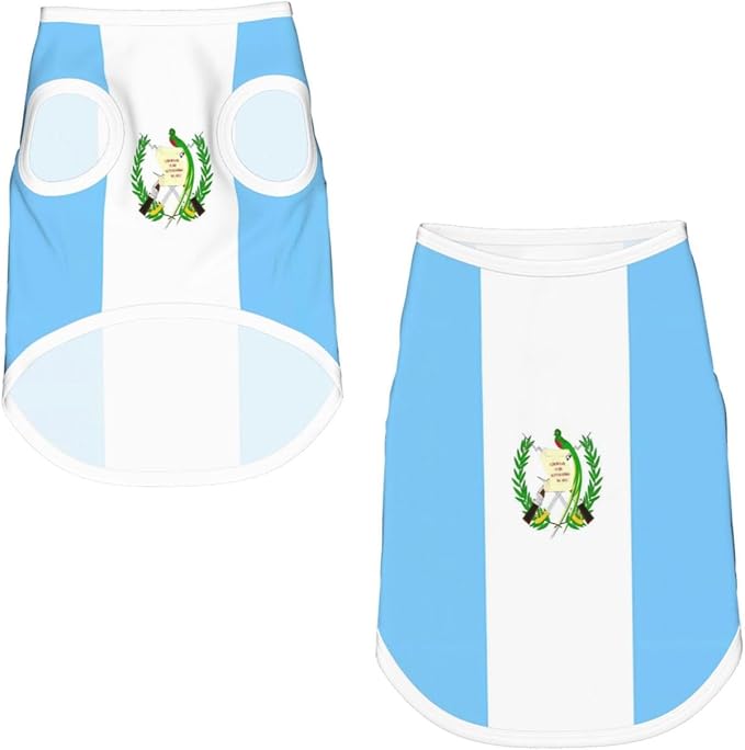 Guatemala Guatemalan Flag Dog Shirts Sleeveless Puppy Cotton T-Shirts Breathable Dog Clothes Pet Apparel Tank Top Pullover Doggy Sweatshirt Cozy Canine Wear for Small Dogs Cats Brown Medium