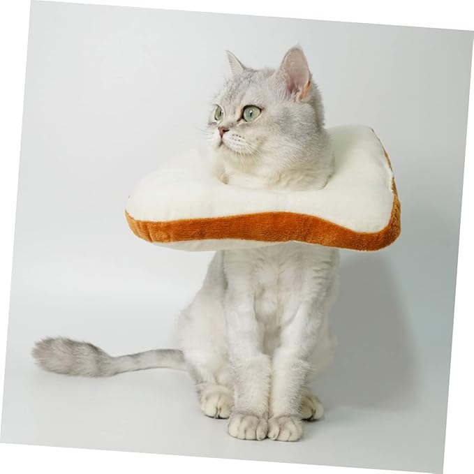 Kisangel Bread Shape Headgear Soft Cotton Pet Costume Hat for Cats and Small Dogs Xs Size Comfortable Fit for Cosplay Parties and Festivals