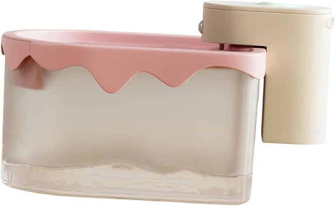 predolo Cat Water with Multi Layer, Low Noise Compact Automatic Water Dispenser Pet Watering Bowl for Puppy Kitten, Pink