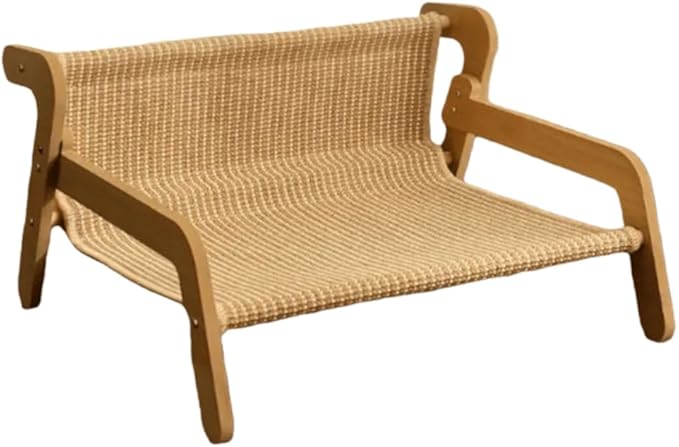 Sisal Cat Scratcher Bed for Indoor Cats,Upgrade New Sisal Cat Chair,2-in-1 Cat Scratching Board & Rest Chair, Includes Cat Brush, Linen Fabric, Pet Furniture Designed for Cats