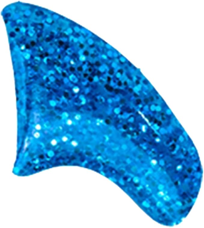 6 Month Supply Soft Nail Caps for Cats Blue Glitter Small - Extra Adhesives
