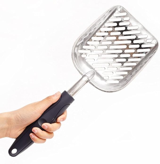 XTYPE Cat Litter Scoop Big Metal Litter Scoop for Kitty Sifter with Deep Shovel and Ergonomic Handle Made of Heavy Duty Solid Aluminum cat Litter Shovel (Color : A)