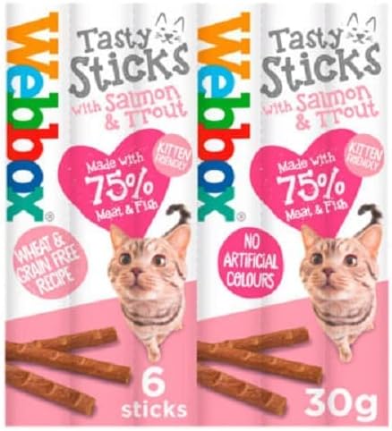 Webbox Cat Delight Treat Sticks - Salmon & Trout