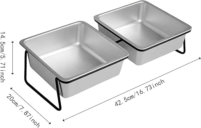 Elevated Pet Bowl Watering and Feeding with Stand Large Ergonomic Tilted Pet Snack Container Anti Vomiting for Small Dogs, Double