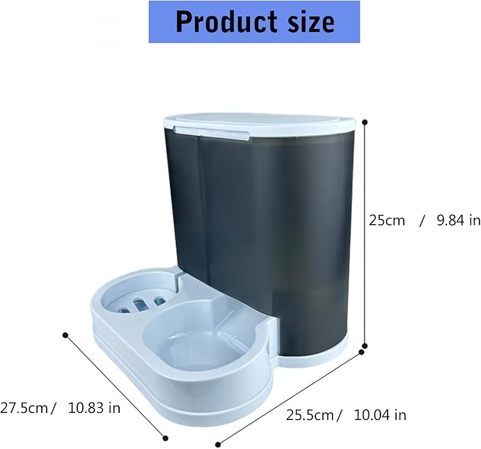 Large Capacity Pet Feeders with Water Dispenser Small Dog Cats Food Bowl Automatic Water Dispenser Watering Feeding Supply Large Capacity Pet Feeders