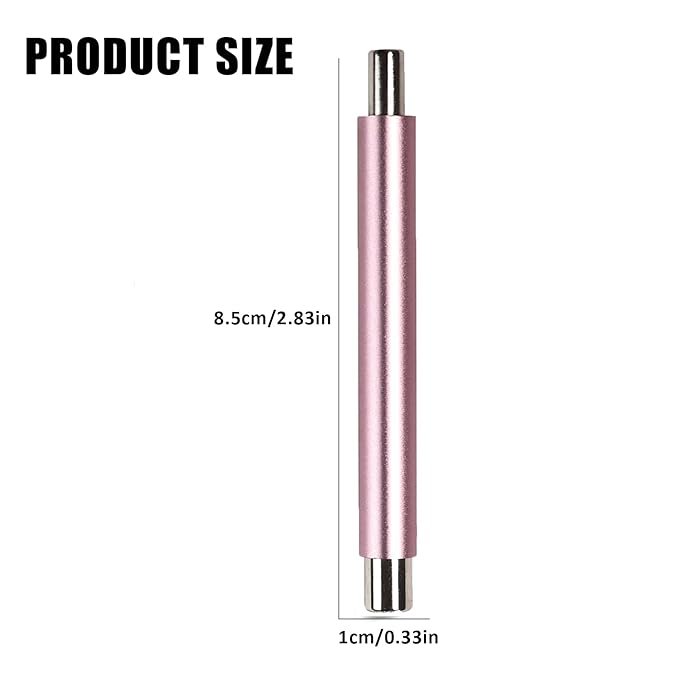 MEILINDS Cat Eye Magnet for Nails, Double-head Magnet Wand with Round Nail Magnet Beads Nail Polish Magnet Pen Magnetic Cat Eye Gel Polish Nail Design Tool for Home DIY, Salon, Rose Gold