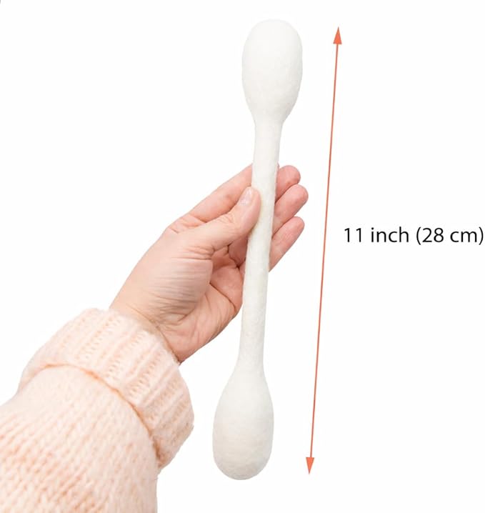 Glaciart One XXL Swabs Cat Toys with Catnip - 2 Pk | Durable for Chew, Cute Cat Toys Interactive Kitty for Boredom, Exercise, & Play | Filled w/Organic Catnip for Anxiety & as Digestive Aid
