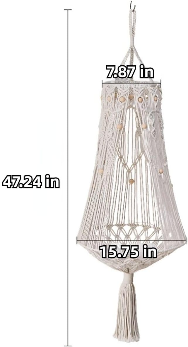 Hanging Cat Bed with Cushion - Macrame Hammock for Indoor Outdoor Home Decor, Boho Swing Cat Wall Furniture for Sleeping, Playing and Lounging