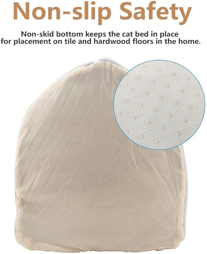 NatureMan Cat Beds for Indoor,Cat House with Hanging Cat Ball Toy,Kitten Tent House Removable Cotton Pad,Warm and Soft Pet Cat Supplies Kitten Small Dogs Pet Bed (Green, M)