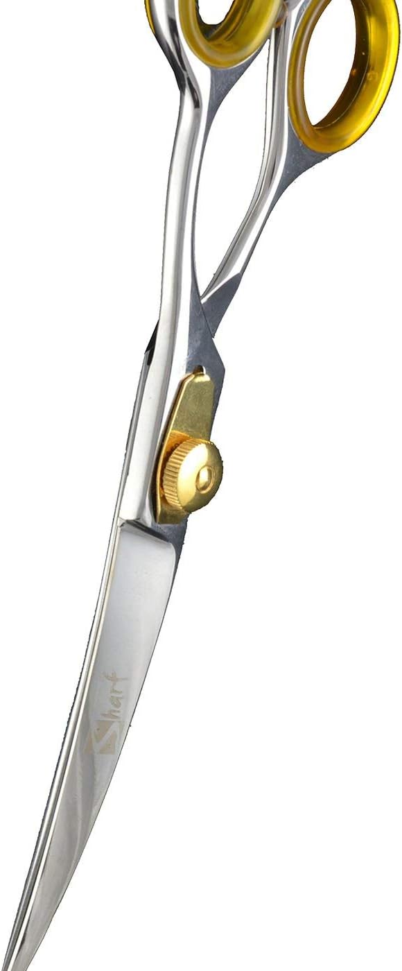 Sharf Gold Touch Grooming Pet Shear, 6.5 Inch Curved Scissors, Use Curved Shears for Cat Shears and Dog Shears Or Any Breed Trimming Cuts
