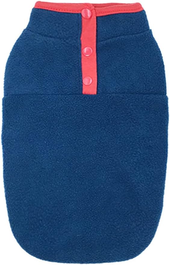 Dog Fleece Sweater, Soft Dog Vest Apparel Sleeveless Puppy Winter Cold Weather Clothes Doggie Jacket Pullover for Small Medium Dogs and Cats (Large, Blue)