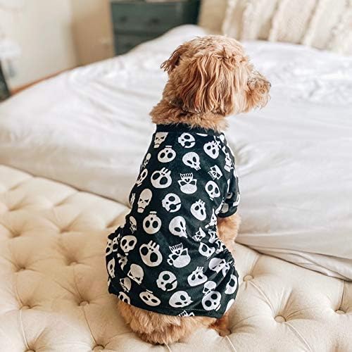 CuteBone Dog Halloween Pajamas Puppy Onesies Small Dogs Soft Pjs Coat Cat Apparel Comfy Pet Christmas Clothes Outfit Doggie Bodysuit P11XXL