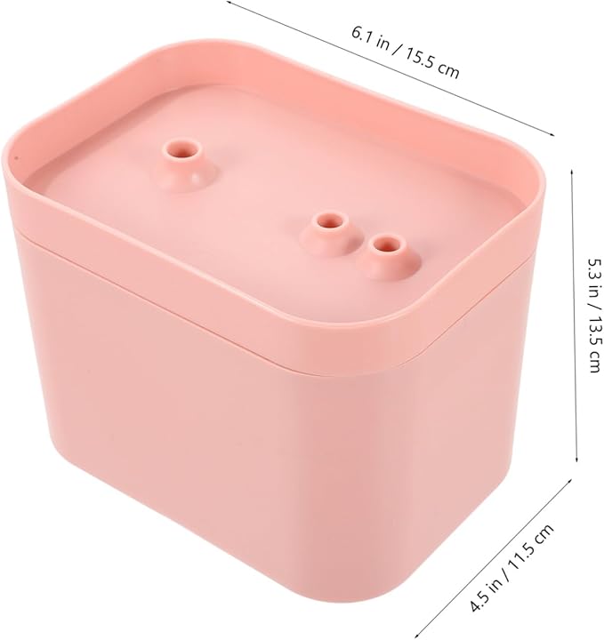 Automatic Circulation Cat Water Fountain Pet Drinking Feeder with Mute Pump Portable Pink for Dogs and Kittens