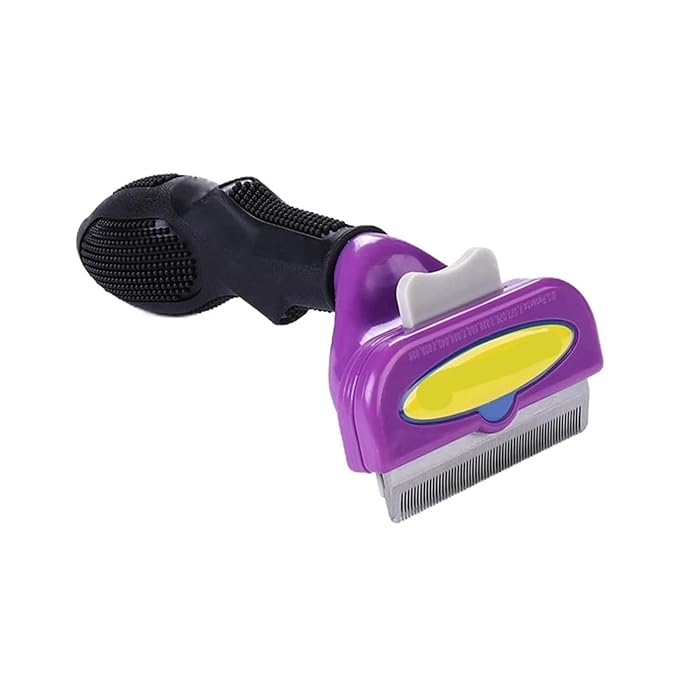 Pet Cat Hair Removal Combs Pet Grooming Brush(Purple,Xl)