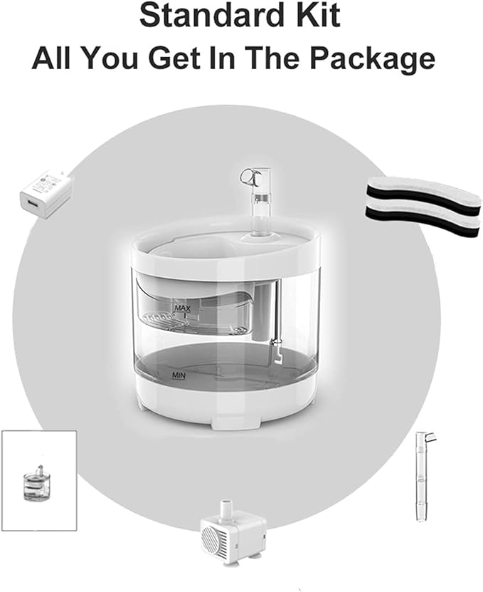Cat Water Fountain Automatic Pet Drinking Fountain 1.6L Super Quiet Automatic Pet Drinking Fountain with Faucet Kits for Cats Dogs Multiple Water Dispenser