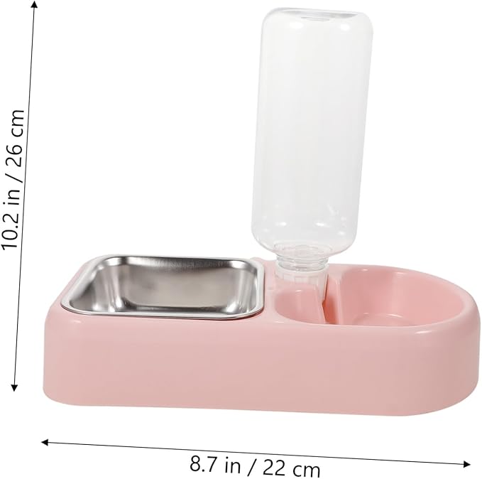 Double Pet Water Feeder Smooth Puppy Drinking Tool Cat Dog Water Dispenser for Home Pet Shop Use Pink Automatic Pet Water Bowl