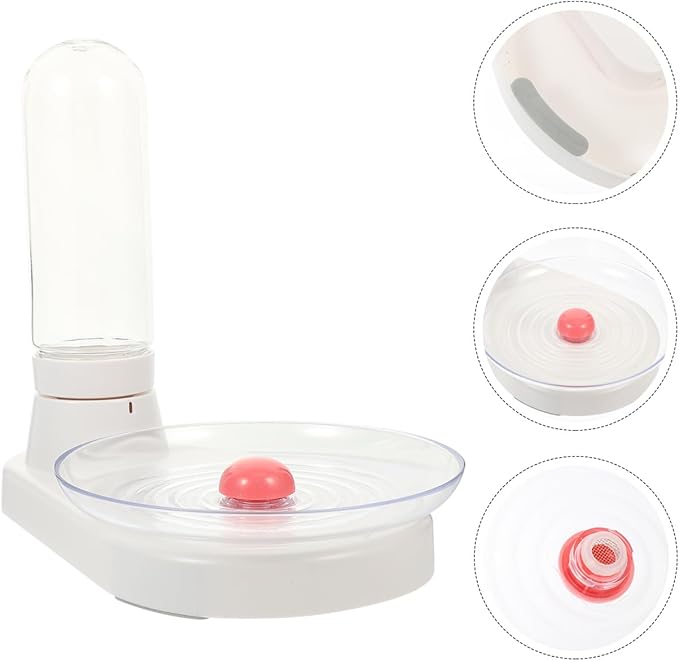 Ipetboom Automatic Pet Water Dispenser for Dogs Cats: 420ml Pets Water Fountains, White Waterer with Filter Easy to Fill
