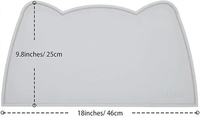 2pcs Waterproof Cat Bowl Mat Silicone Easy to Clean