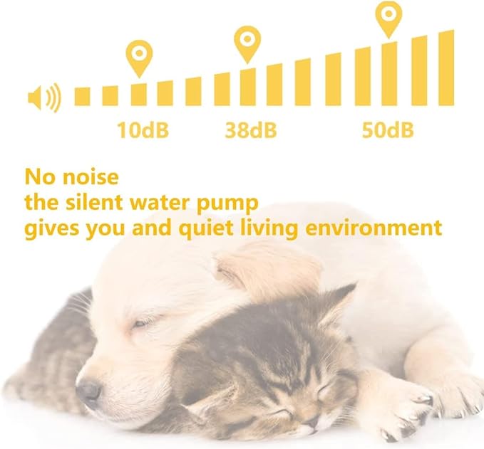 Cat Pet Water Fountain Automatic Drinker for Pet,2L Ultra-Quiet Pet Fountain Water,with Water Level Window&LED Light,Pet Water Dispenser