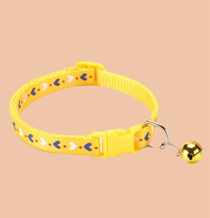 6pcs Cat Collars with Bell, Breakaway Cat Collars, Nylon Cat Collars with Bell, Collars for Cats (6 Colors)