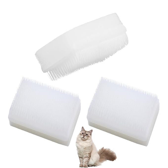 3 Pack Cat Grooming Brush Cat Bath Brush with Gentle Bristle Comforty Massage Brushes Double-Sided Cats Tongue Brushes for Old and Young Sensitive Cats Licking Pet Calming Enhancing Intimacy