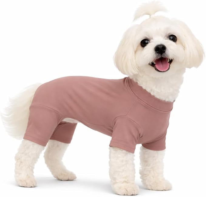 Lovelonglong Dog Full Bodysuit – Stretchy Yoga Fabric 4-Leg Dog Pajamas, Breathable & Lightweight Dog Onesie for Indoor & Outdoor, Shedding Control & Travel Wear