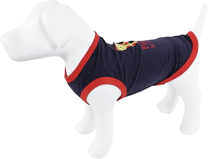 Luvable Friends Dog Pet Dog and Cats Cotton T-Shirts 2pk, Pizza Plaid, X-Small