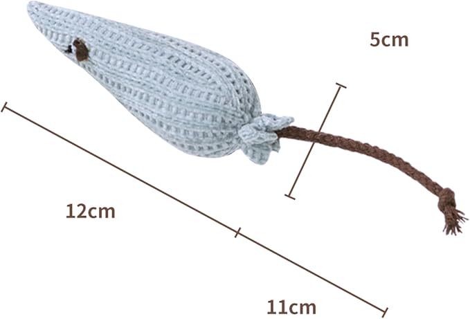 Cat Toy Kicker Pillows, Plush Catnip Cat Mouse Toy Interactive Cat Toy for Kitten Felines Chew Enrichment, Soft Mouse 4.72” Size for Bored Indoor Adult Cat Cuddle Teething Scratch Self Play