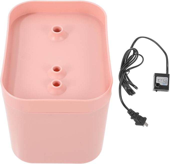 Automatic Cat Water Fountain with Flower-Shaped Outlet Quiet Water Pump Lightweight Design and Modern Aesthetic for Indoor Pets for Cats and Dogs Pink