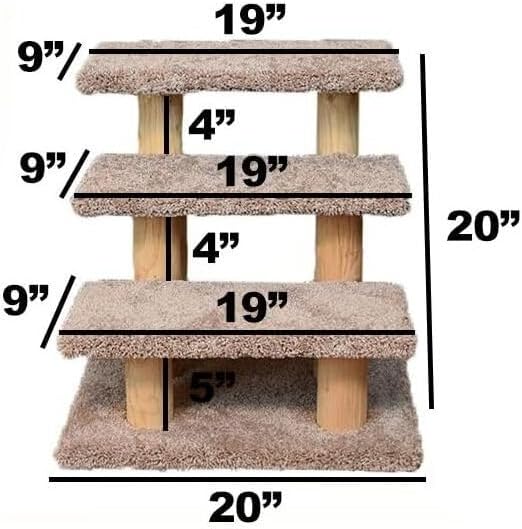HomeStock Cat Tree Perch - Multi-Level Climbing Post for Indoor Cats - 28" x 23" x 36.5" - Green