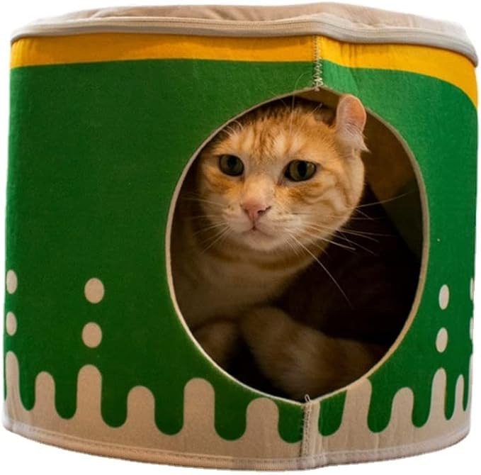 Burger French Fries Shape Cat House - Removable, Easy to Clean, Convertible Cat & Dog Nest (Drink cans)