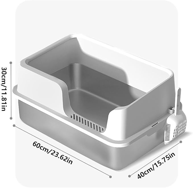 Pet Supplies, Cat Litter Box, Stainless Steel, Large Pan