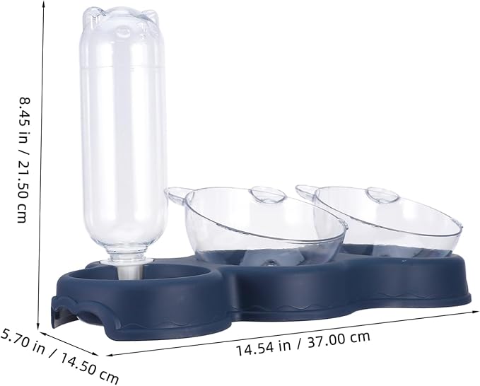 Toyvian Cat Water and Food Dispenser Elevated Automatic Feeder with Dual Bowls for Dogs and Cats Detachable Design for Easy Cleaning Material for Hydration and Comfortable Mealtime