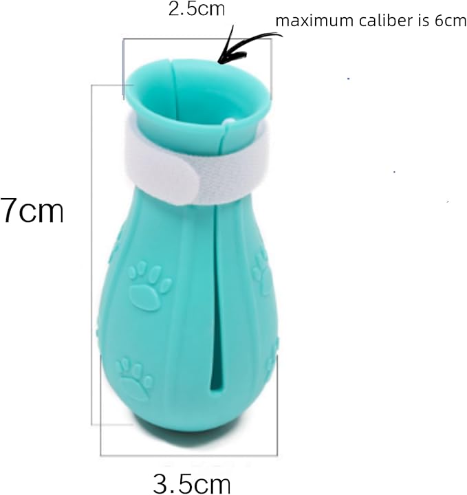 ITODA 4PCS Silicone Cat Shoes Anti Scratch Cat Paw Protector Shoes Adjustable Pet Boots for Bathing Grooming Treatment