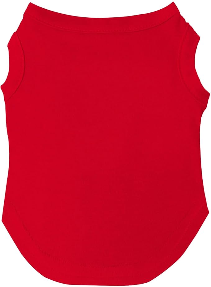 Blank Dog Tee Shirt | Sleeveless Breeds | Lightweight, Comfy, Customizable |Red, 3X-Large