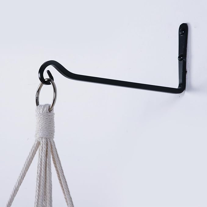 SHENGOCASE Macrame Cat Hammock with Wall Hook and 3 Steps, Wall Mounted Hanging Bed, Indoor Cat Furniture