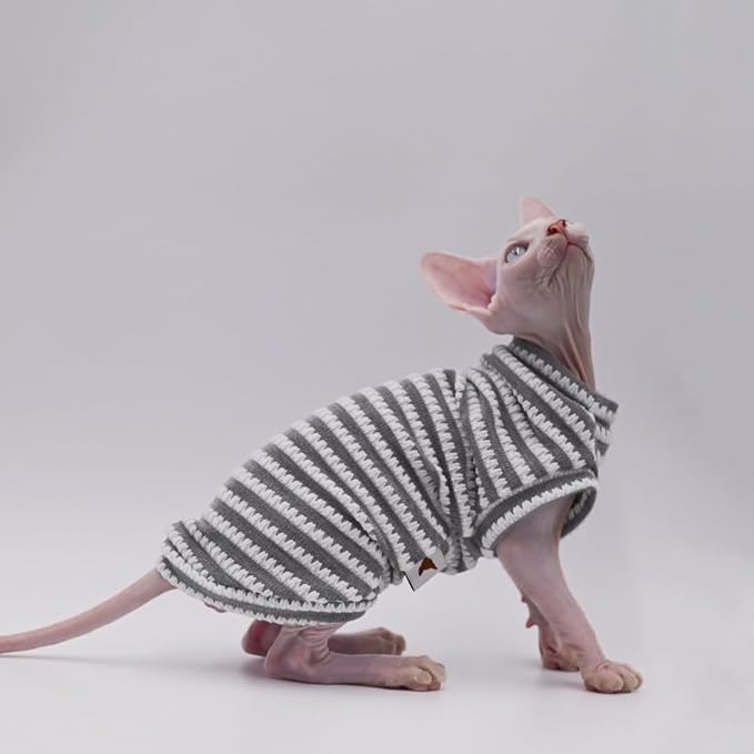 Sphynx Cat Summer Pure Cotton Skin-friendly Clothes for Small Cats (PINK, XX-Large)