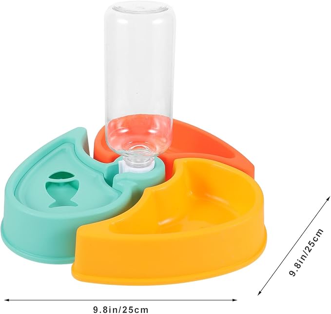 COLLBATH Automatic Pet Feeder Bowl with Dry Wet Food Separation Puppy Water Bowl Plastic 2.5l Capacity Suitable for Cats and Dogs at Home Or Travel