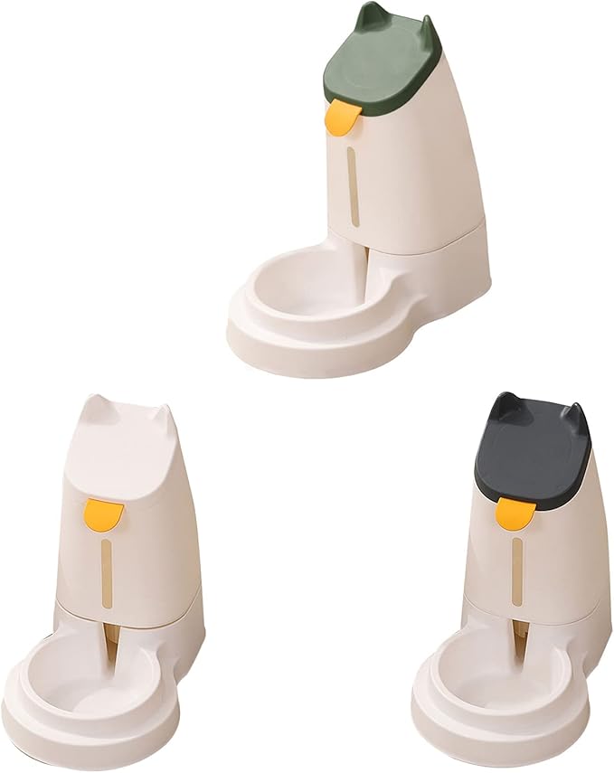 XISAOK Cat Water Feeder Cat Feeding Watering Feeder Cat Water Dispenser Cat Automatic Feeder and Water Cat Feeder