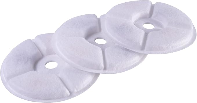 Pet Life ® 'Moda-Pure' Ultra-Quiet Filtered Automatic Dog and Cat Fountain Waterer Feeder 3-Pack Replacement Filters