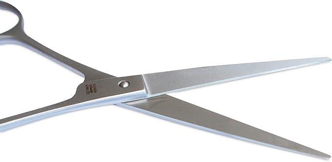 Mars Professional Ergonomic Stainless Steel Hair Cutting Shears with Fingerhook, Microserrated, 6" Length