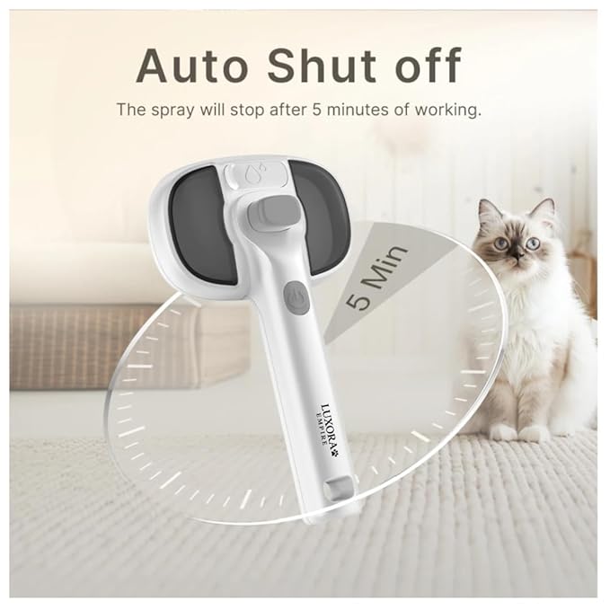 2-Piece Pet Grooming Set - 3-in-1 Self-Cleaning Steam Brush & Deshedding Glove for Dogs & Cats - Cool Mist Grooming Brush for Shedding, Massage & Cleaning