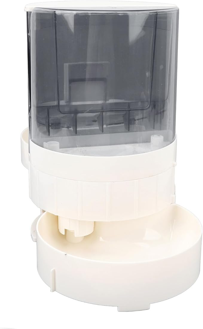 Asixxsix Automatic Pet Feeder, Rotating Retractable Design Blocks Dust Automatic Cat Feeder, 2 in 1 Pet with 1.3lbs Food .3L Water Capacity for Cats Small Dogs (Grey)