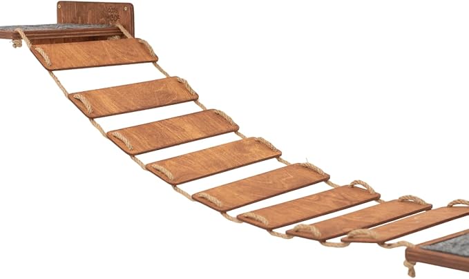 Wood Cat Bridge Cat Steps Cat Bed Wall Cat Toy Rustic Cat Tree Wall Decor Cat Lover Gift New Home Gift Cat Furniture Wall (Oak, Bridge)