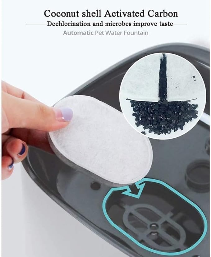 Liusj JUnst Cat Drinking Water Fountain,with Activated Carbon Filter,3L Ultra Quiet Pet Fountain,Cat Drinking Fountain Waterfall,for Cats, Dogs, Multiple Pets