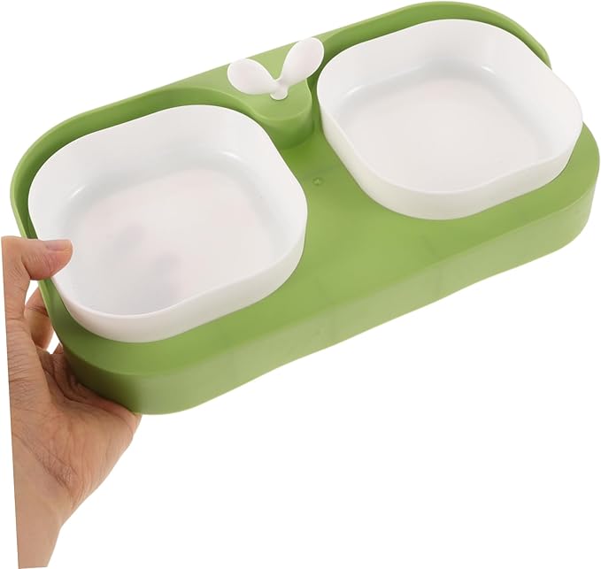 Sosoport Pet Feeding Bowl Nonslip Food Water Bowls for Cats Dogs and Small Pets Moderate Capacity for Daily Use Cute Design White