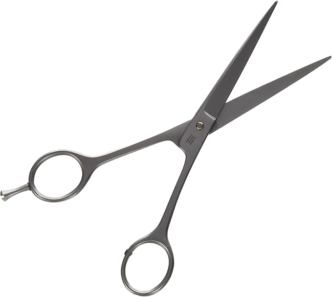 Mars Professional Ergonomic Stainless Steel Hair Cutting Shears with Fingerhook, Microserrated, 6.5" Length