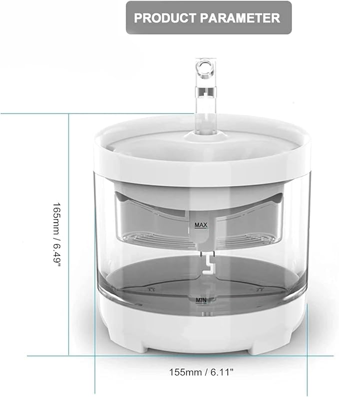 Cat Water Fountain Automatic Pet Drinking Fountain 1.6L Super Quiet Automatic Pet Drinking Fountain with Faucet Kits for Cats Dogs Multiple Water Dispenser